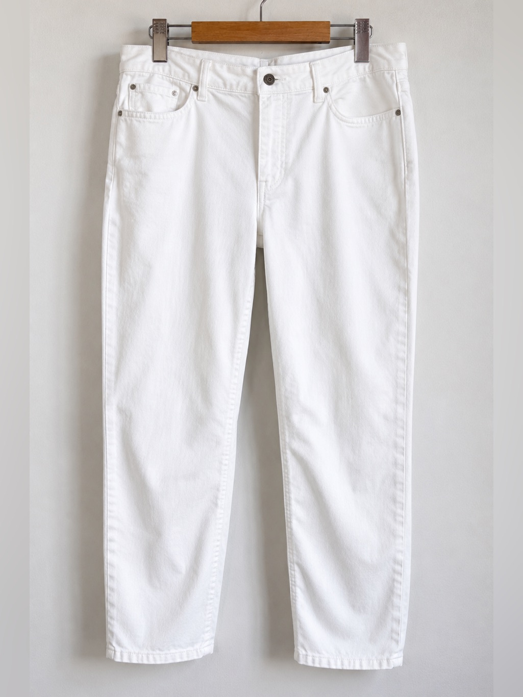 Eileen Fisher White Organic Cotton Straight Crop Jeans 12